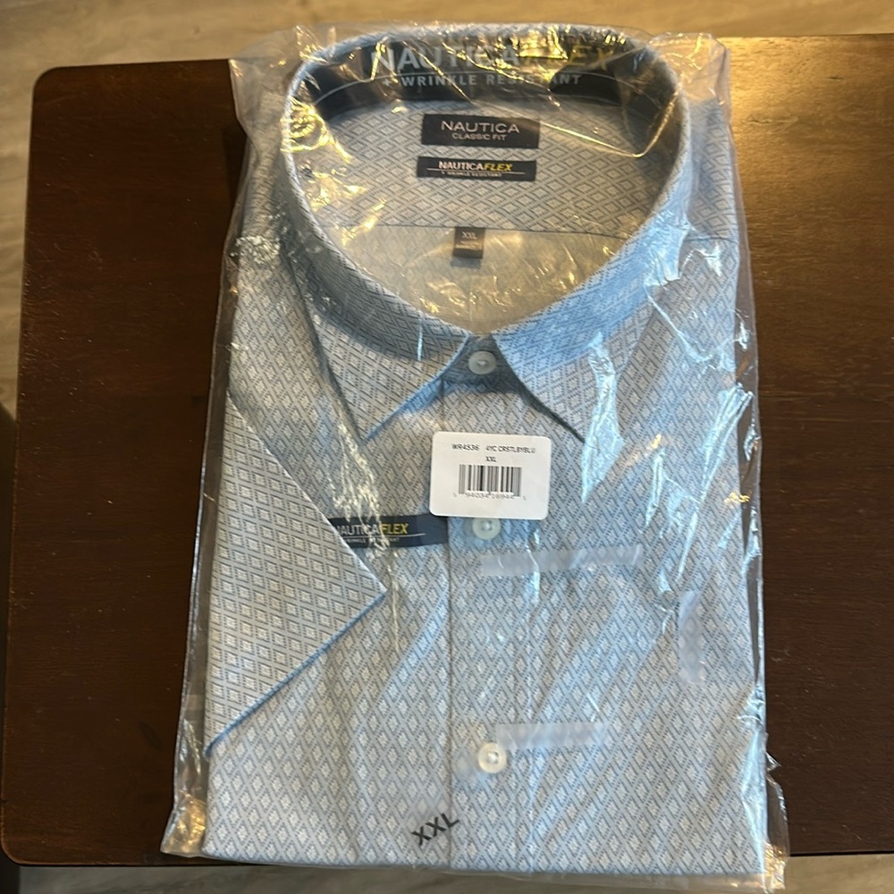 Náutica Short Sleeve Shirt, Size XXL